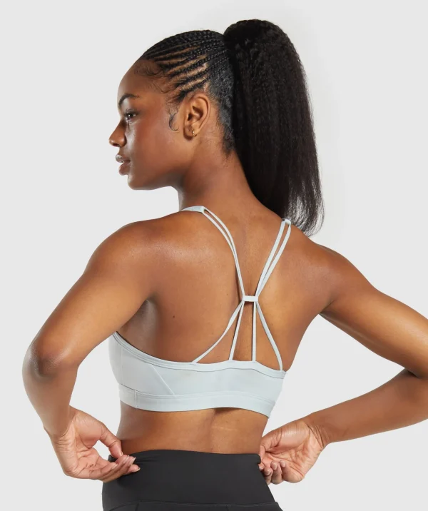 Gymshark Sports Bras*Ruched Strappy Sports Bra CoolBlue