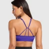 Gymshark Sports Bras*Ruched Strappy Sports Bra CobaltPurple