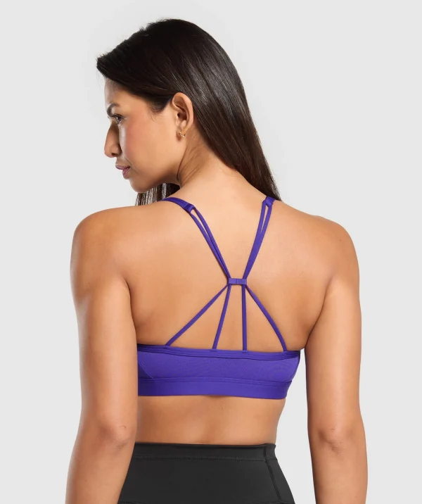 Gymshark Sports Bras*Ruched Strappy Sports Bra CobaltPurple