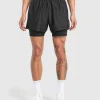 Gymshark Shorts*Running 2 in 1 Shorts Black