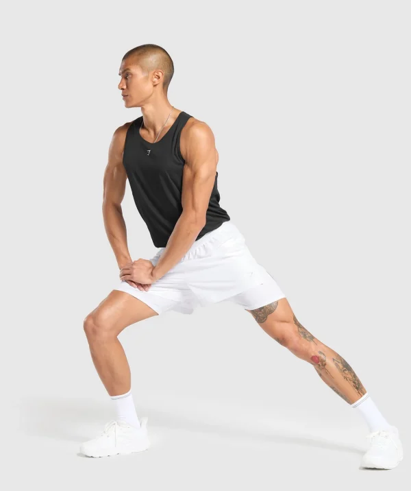 Gymshark Shorts*Running 2 in 1 Shorts White