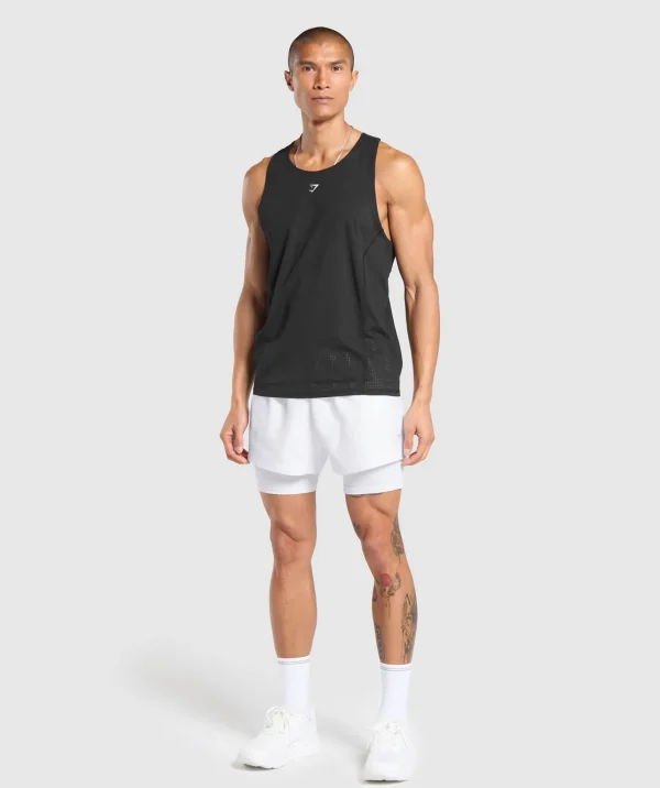 Gymshark Shorts*Running 2 in 1 Shorts White