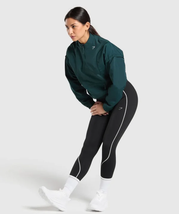 Gymshark Jackets*Running 1/4 Zip Track Top StrongTeal