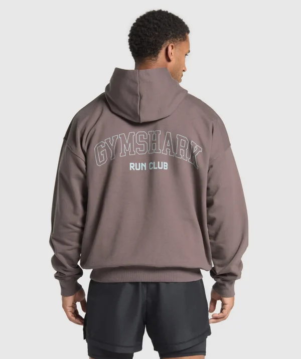 Gymshark Hoodies & Sweatshirts*Running Graphic Hoodie SteelPurple