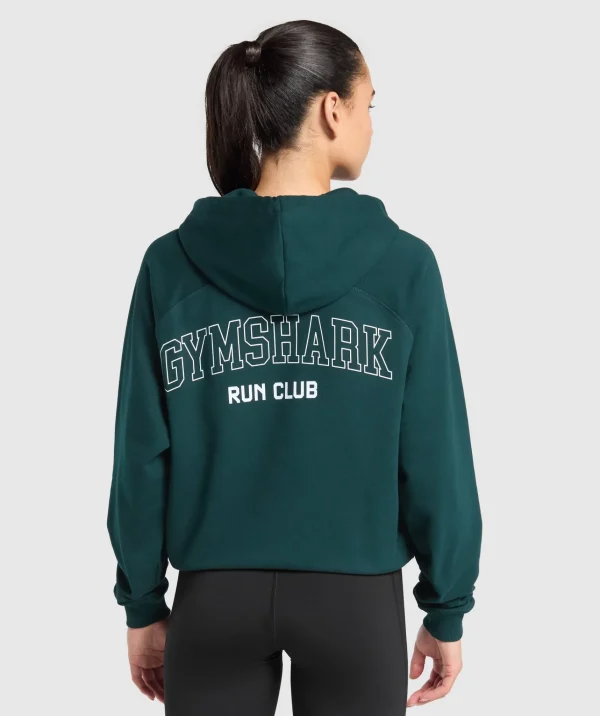 Gymshark Hoodies & Sweatshirts*Running Graphic Hoodie StrongTeal