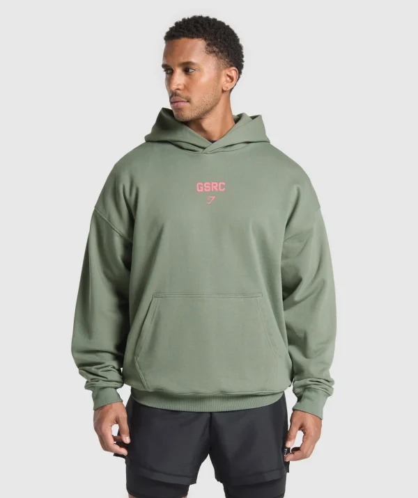 Gymshark Hoodies & Sweatshirts*Running Graphic Hoodie UnitGreen