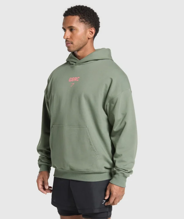 Gymshark Hoodies & Sweatshirts*Running Graphic Hoodie UnitGreen