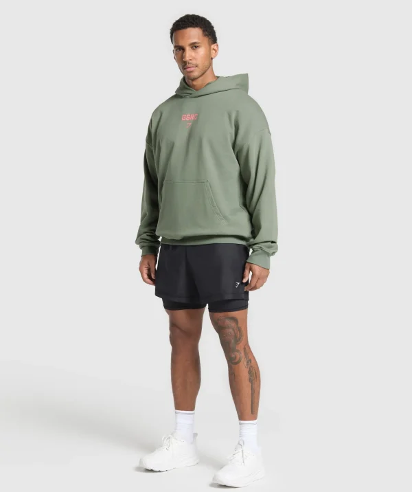 Gymshark Hoodies & Sweatshirts*Running Graphic Hoodie UnitGreen