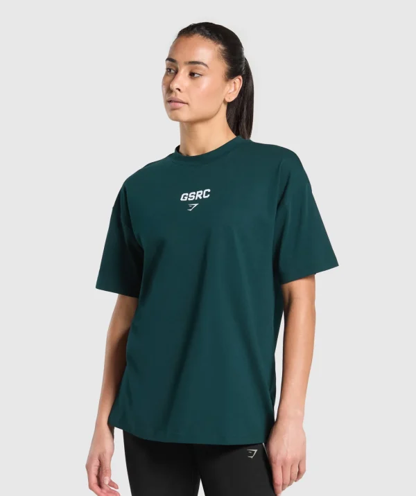 Gymshark T-shirts & Tops*Running Graphic Oversized T-Shirt StrongTeal