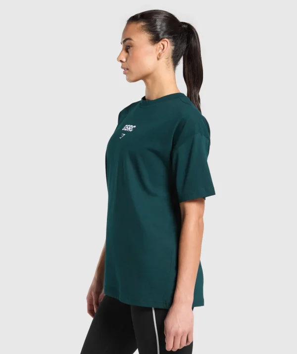 Gymshark T-shirts & Tops*Running Graphic Oversized T-Shirt StrongTeal