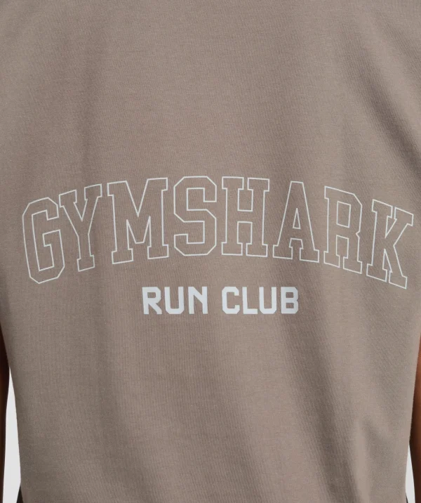 Gymshark T-shirts & Tops*Running Graphic Oversized T-Shirt CamoBrown