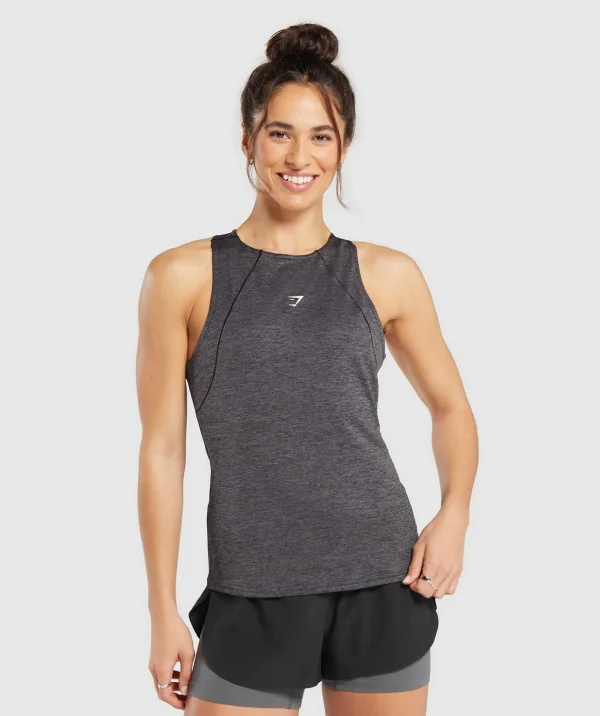 Gymshark Tank Tops | T-shirts & Tops*Running Tank Black/SilhouetteGreyMarl