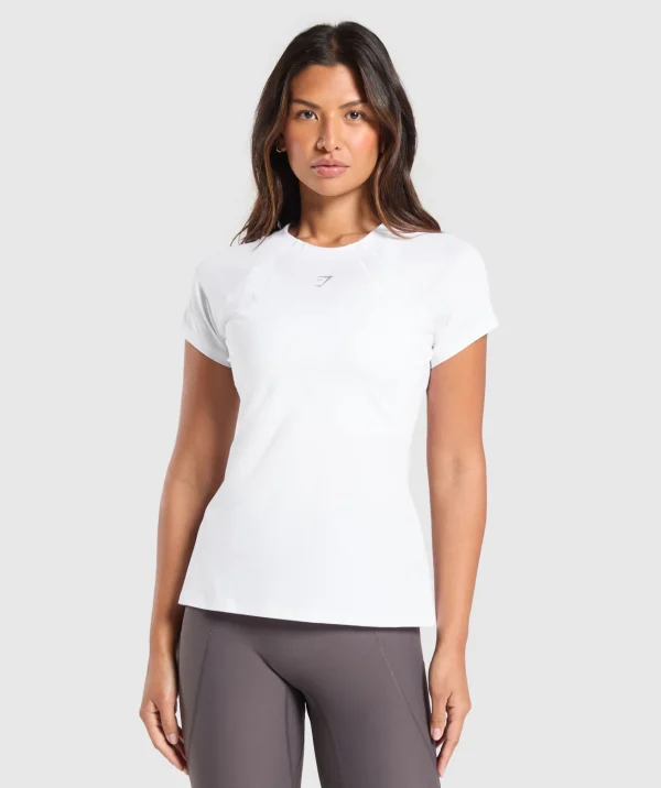 Gymshark T-shirts & Tops*Running Top White