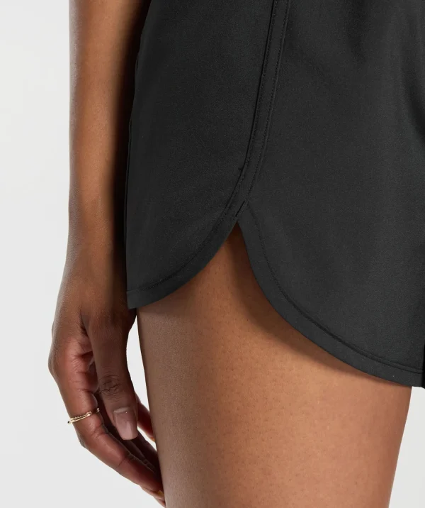 Gymshark Shorts*Scallop Hem Shaped Shorts Black