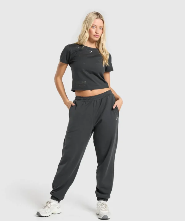 Gymshark Joggers & Sweatpants*Scribble Oversized Joggers AsphaltGrey