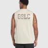 Gymshark Tank Tops | T-shirts & Tops*Script Graphic Cut Off Tank EcruWhite