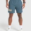 Gymshark Shorts*Script Graphic Short CargoBlue