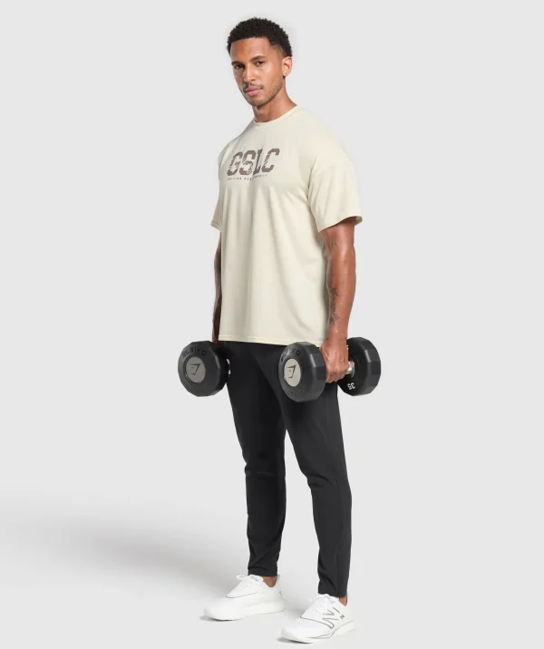 Gymshark T-shirts & Tops*Script Graphic T-Shirt EcruWhite