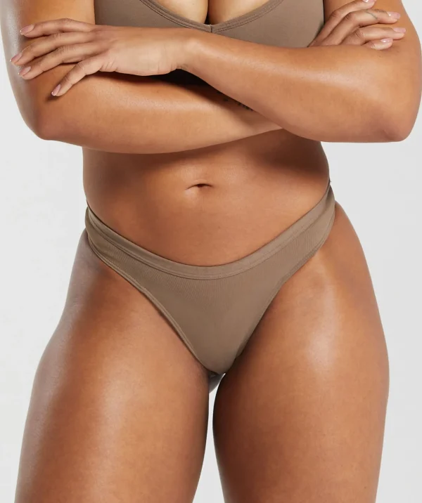 Gymshark Underwear & Basics | Women's Underwear*Seamless Dipped Front Thong SoulBrown