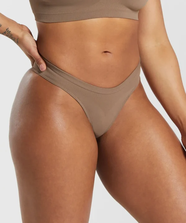 Gymshark Underwear & Basics | Women's Underwear*Seamless Dipped Front Thong SoulBrown