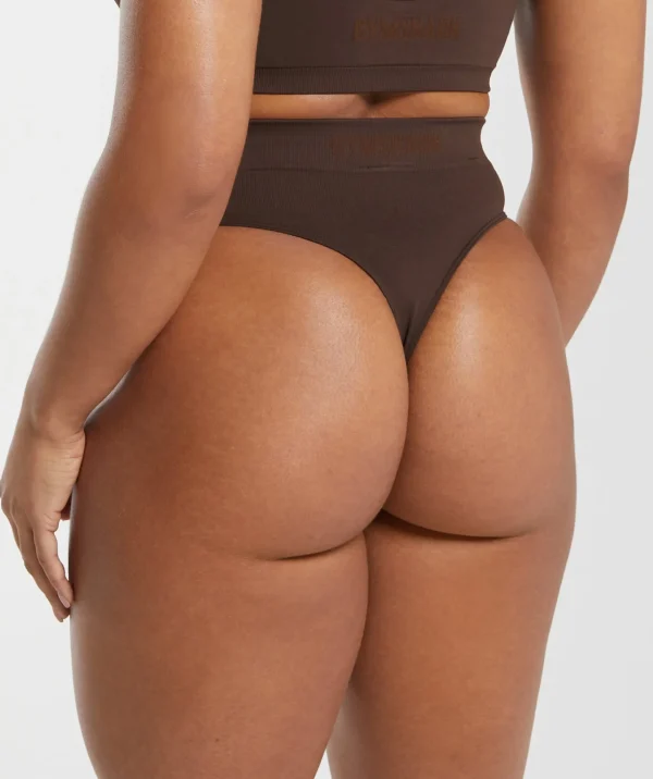 Gymshark Underwear & Basics | Women's Underwear*Seamless High Waisted Thong ArchiveBrown