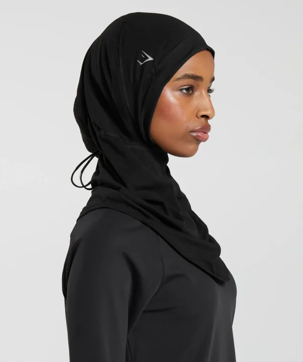 Gymshark Modest Workout Clothes & Hijabs*Seamless Hijab Black