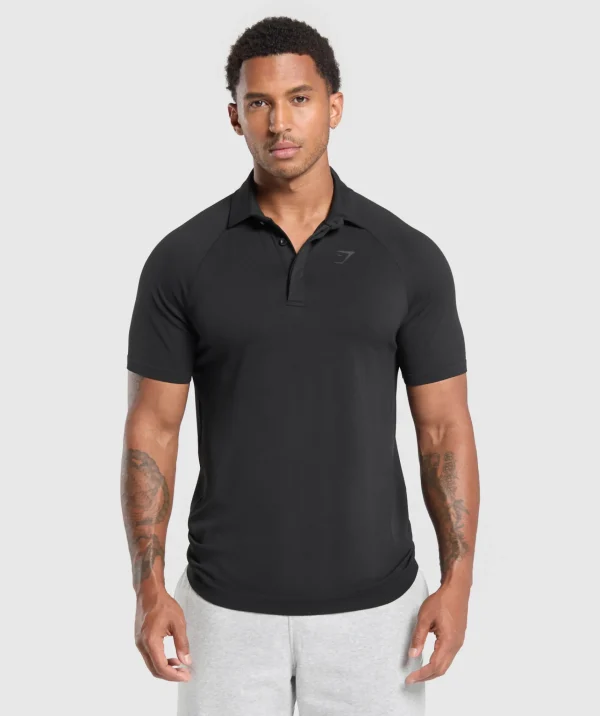 Gymshark T-shirts & Tops*Seamless Polo Shirt Black