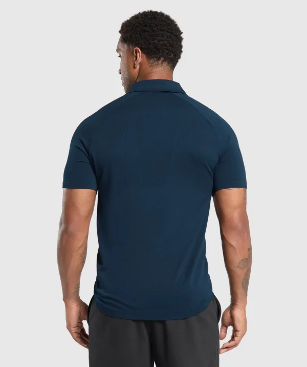 Gymshark T-shirts & Tops*Seamless Polo Shirt Navy