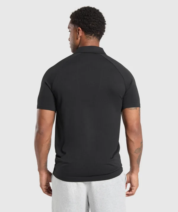 Gymshark T-shirts & Tops*Seamless Polo Shirt Black