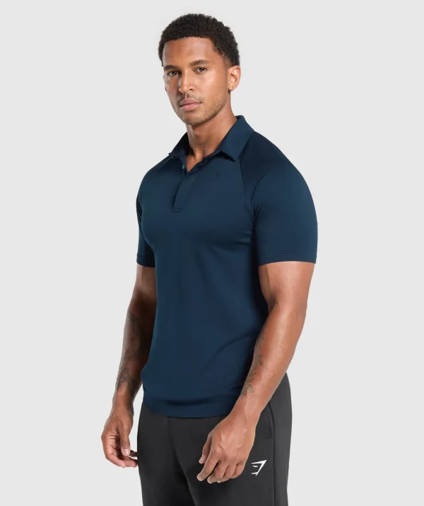 Gymshark T-shirts & Tops*Seamless Polo Shirt Navy