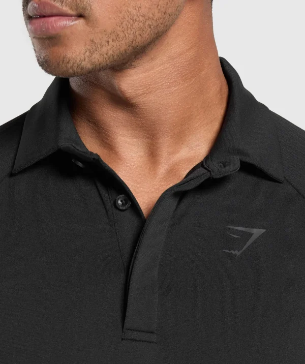 Gymshark T-shirts & Tops*Seamless Polo Shirt Black