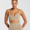 Gymshark Underwear & Basics | Women's Underwear*Seamless V Neck Bralette CementBrown