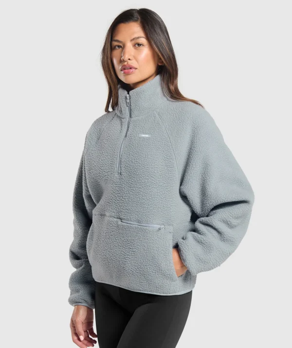 Gymshark Jackets | Hoodies & Sweatshirts*Sherpa 1/4 Zip DenimGrey