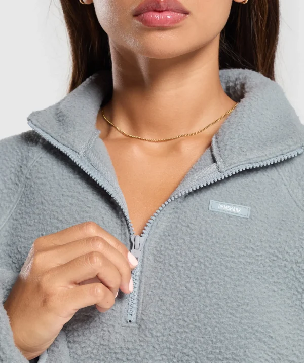 Gymshark Jackets | Hoodies & Sweatshirts*Sherpa 1/4 Zip DenimGrey