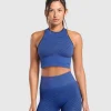 Gymshark Crop Tops | T-shirts & Tops*Sport Seamless Cropped Tank ForceBlue/PastelBlue