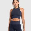 Gymshark Crop Tops | T-shirts & Tops*Sport Seamless Cropped Tank HeavyBlue/IronBlue