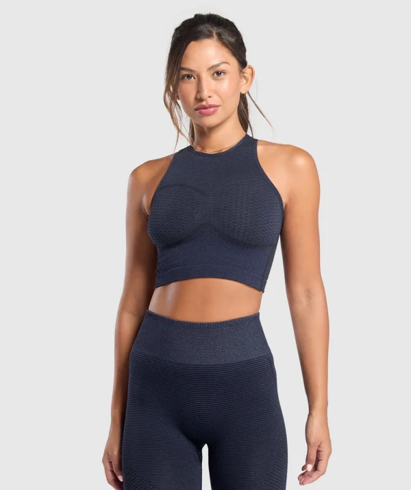 Gymshark Crop Tops | T-shirts & Tops*Sport Seamless Cropped Tank HeavyBlue/IronBlue