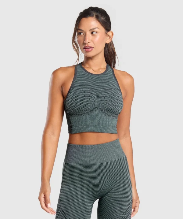 Gymshark Tank Tops | Crop Tops*Sport Seamless Cropped Tank VictoryGreen/DisciplineGreen