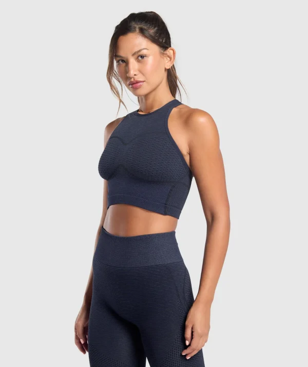 Gymshark Crop Tops | T-shirts & Tops*Sport Seamless Cropped Tank HeavyBlue/IronBlue