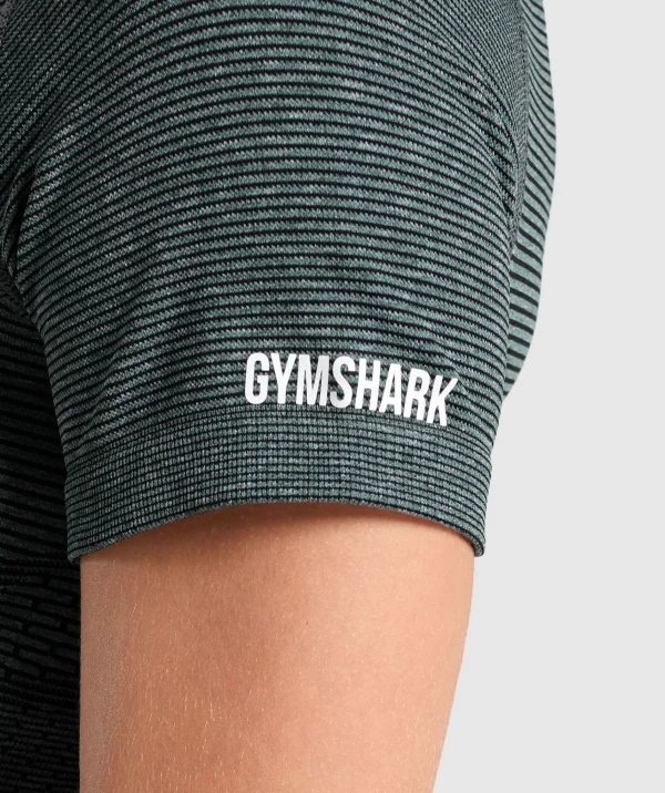 Gymshark T-shirts & Tops*Sport Seamless Midi Top VictoryGreen/DisciplineGreen