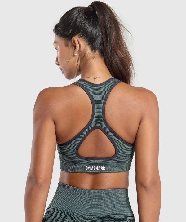 Gymshark Sports Bras*Sport Seamless Sports Bra VictoryGreen/DisciplineGreen