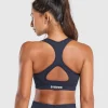 Gymshark Sports Bras*Sport Seamless Sports Bra HeavyBlue/IronBlue