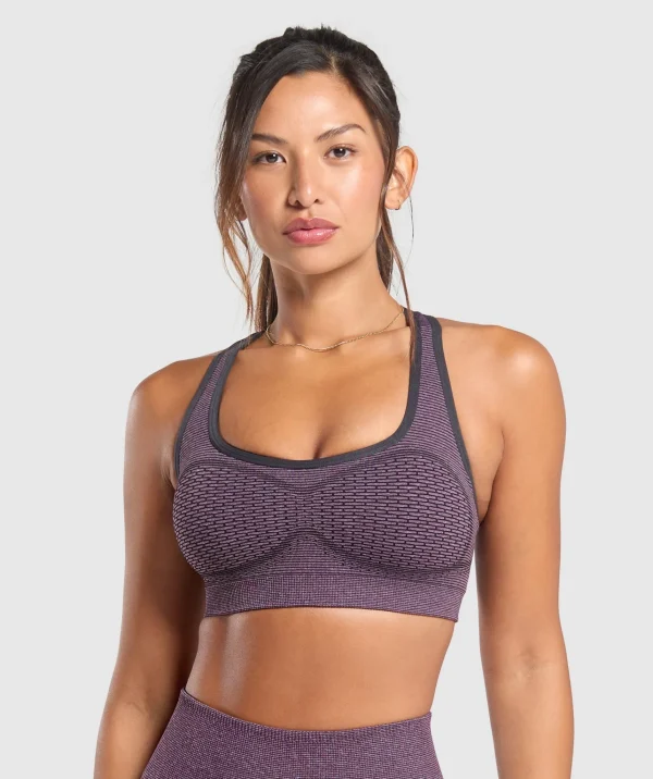 Gymshark Sports Bras*Sport Seamless Sports Bra MagentaPurple/DollyPink