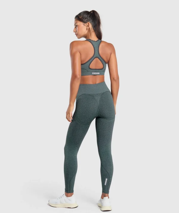 Gymshark Sports Bras*Sport Seamless Sports Bra VictoryGreen/DisciplineGreen