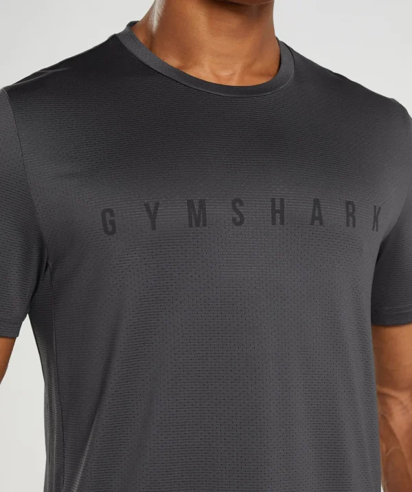 Gymshark T-shirts & Tops*Sport Stripe T-Shirt OnyxGrey