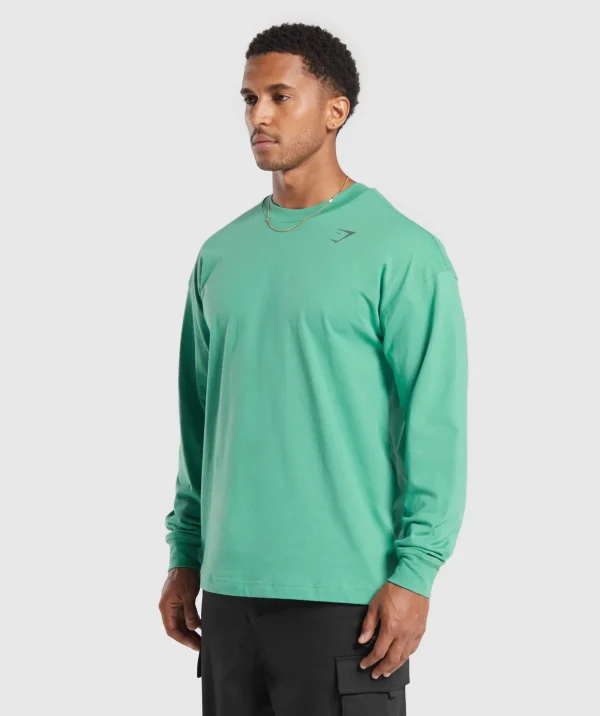 Gymshark T-shirts & Tops*Stacked Long Sleeve T-Shirt LagoonGreen