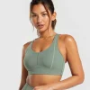 Gymshark Sports Bras*Stitch Feature Sports Bra UnitGreen