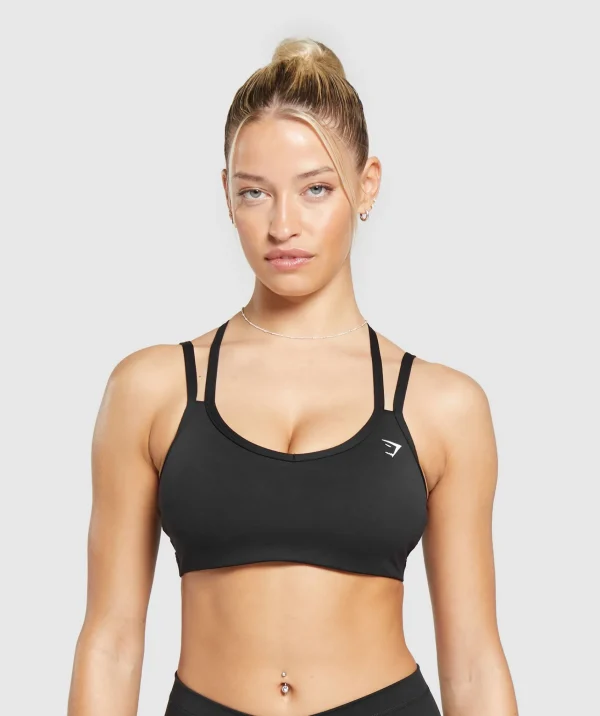 Gymshark Sports Bras*Strap Feature Sports Bra Black