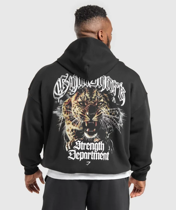 Gymshark Hoodies & Sweatshirts*Strength Department Animal Oversized Hoodie Black