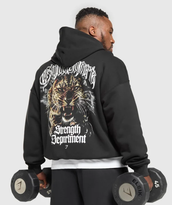 Gymshark Hoodies & Sweatshirts*Strength Department Animal Oversized Hoodie Black